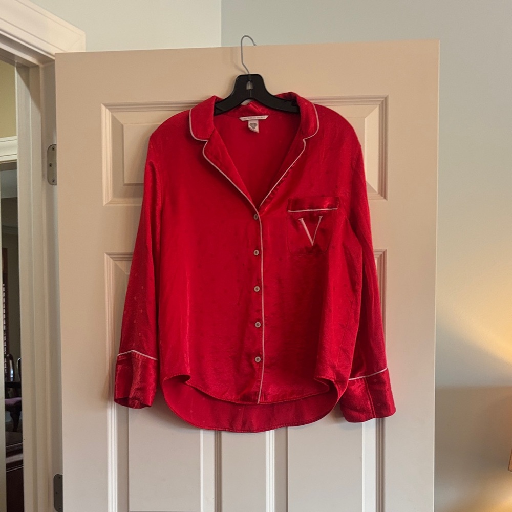 Victoria's Secret Scarlet Satin Blouse